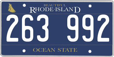RI license plate 263992