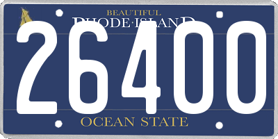 RI license plate 26400
