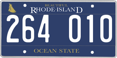 RI license plate 264010