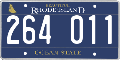 RI license plate 264011