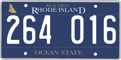 RI license plate 264016
