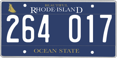 RI license plate 264017
