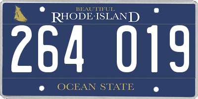 RI license plate 264019