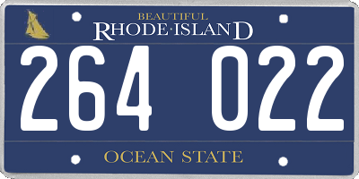 RI license plate 264022