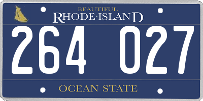 RI license plate 264027