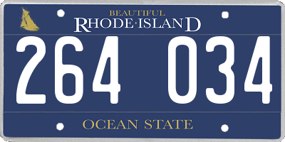 RI license plate 264034