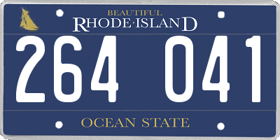 RI license plate 264041