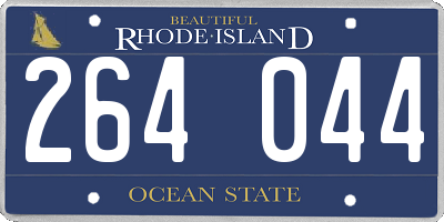 RI license plate 264044