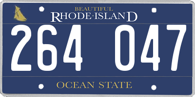 RI license plate 264047