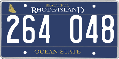 RI license plate 264048