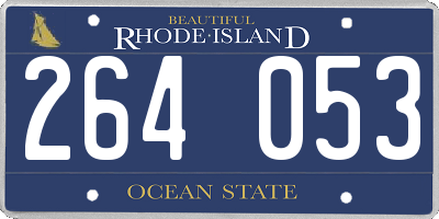 RI license plate 264053