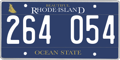 RI license plate 264054
