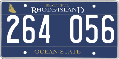 RI license plate 264056