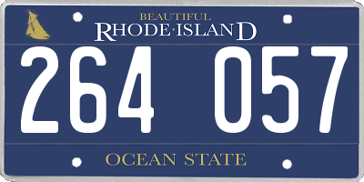 RI license plate 264057