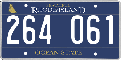 RI license plate 264061