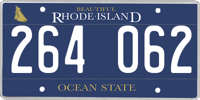 RI license plate 264062