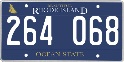 RI license plate 264068