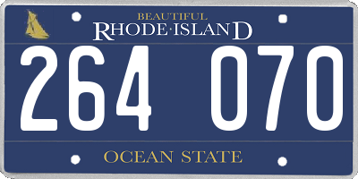 RI license plate 264070