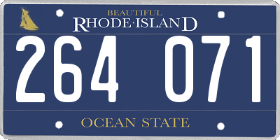 RI license plate 264071