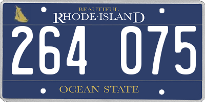 RI license plate 264075
