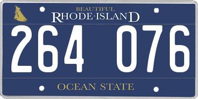 RI license plate 264076