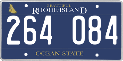 RI license plate 264084