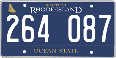 RI license plate 264087