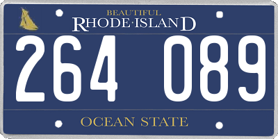 RI license plate 264089