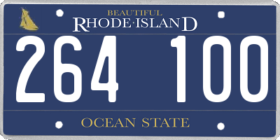 RI license plate 264100