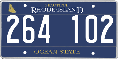 RI license plate 264102