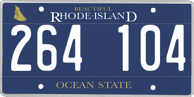 RI license plate 264104