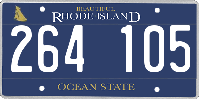 RI license plate 264105
