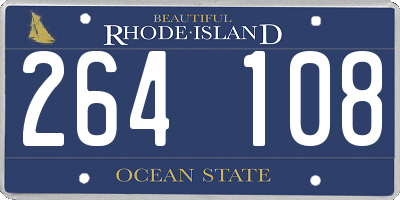 RI license plate 264108