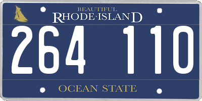 RI license plate 264110
