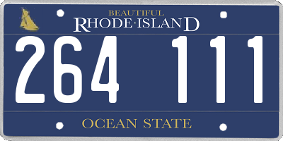 RI license plate 264111