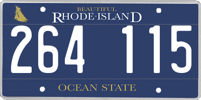 RI license plate 264115