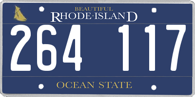 RI license plate 264117
