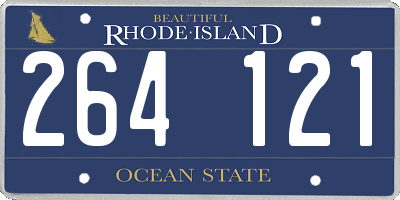 RI license plate 264121