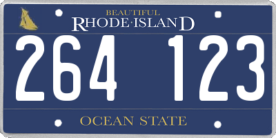 RI license plate 264123