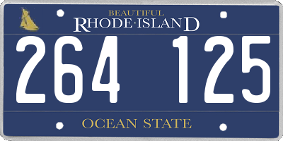 RI license plate 264125