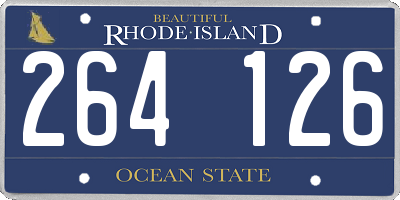 RI license plate 264126