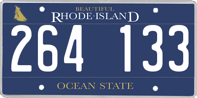 RI license plate 264133