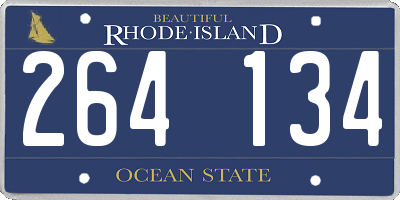 RI license plate 264134