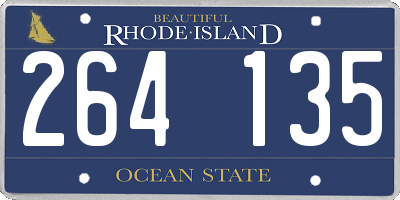 RI license plate 264135