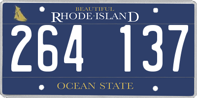 RI license plate 264137