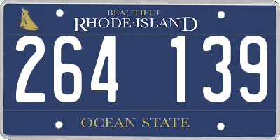 RI license plate 264139