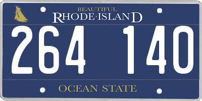 RI license plate 264140