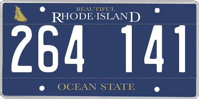 RI license plate 264141