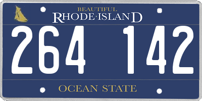 RI license plate 264142