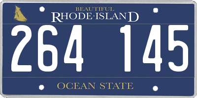 RI license plate 264145